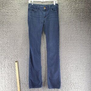 Banana Republic Jeans Womens Size 26 Blue Skinny Straight Stretch Mid-Rise Denim
